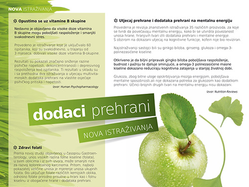 Vitamini B, prehrana, vitamin D i zdravi folati