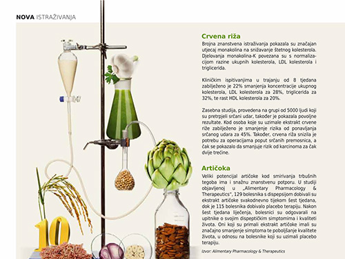 Spirulina, crvena riža, artičoka, češnjak i koenzim Q10