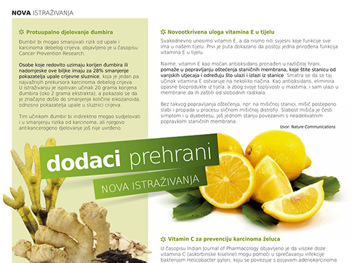 Đumbir, alge, vitamin E, vitamin C i Omega-3