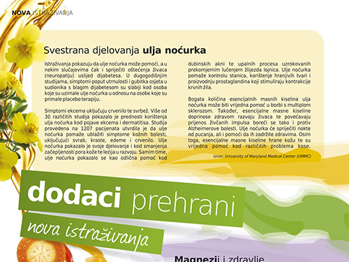 Ulje noćurka, magnezij, beta karoten i vitamin C