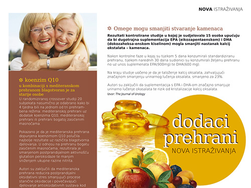 Omege, koenzim Q10, folati, vitamin E, multivitamini