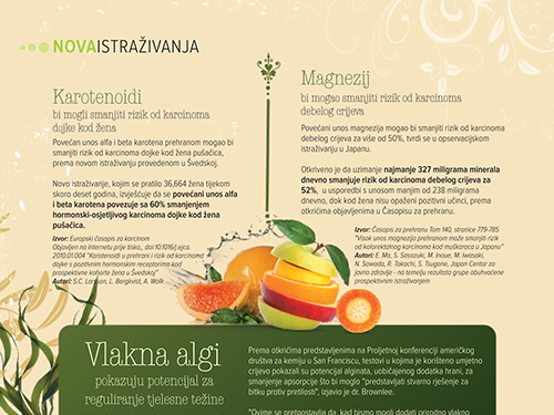Vlakna algi, karotenoidi, magnezij, omega-3, multivitamini