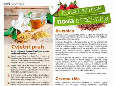 Cvjetni prah, brusnica, crvena riža, glukozamin