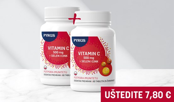 2 x Vitamin C + selen + cink