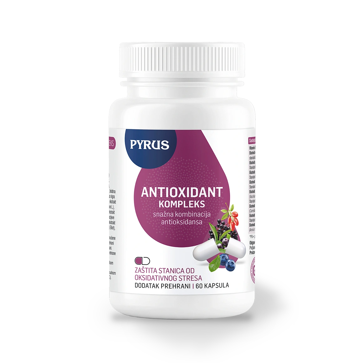 Antioxidant kompleks - kurkuma, borovnica, acai, goji, crna bazga, brusnica, aronija, zeleni čaj