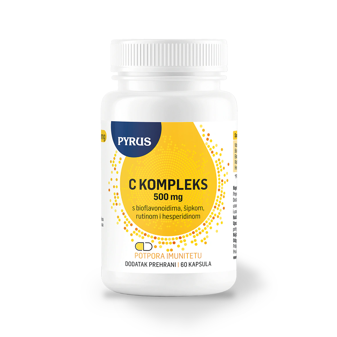 C kompleks 500 mg - vitamin C + bioflavonoidi + šipak + rutin + hesperidin