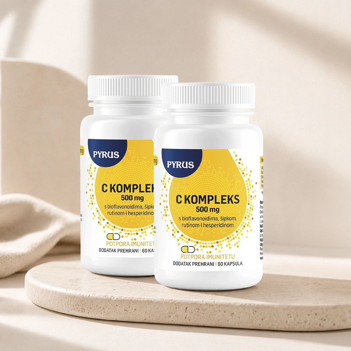 C kompleks 500 mg (2 kom u setu) - vitamin C + bioflavonoidi + šipak + rutin + hesperidin