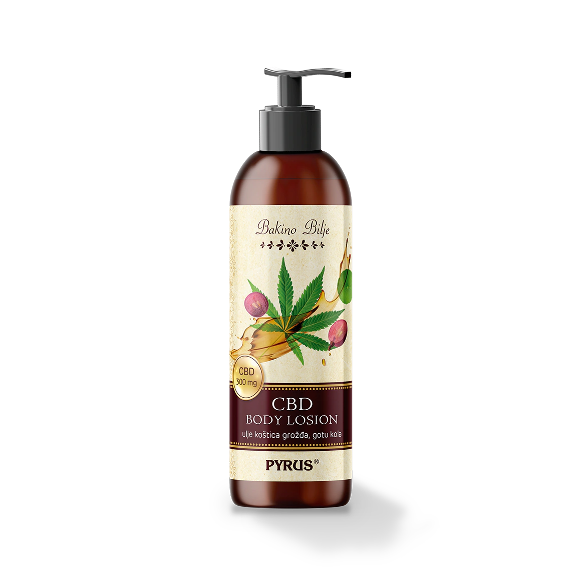 CBD body losion - ulje koštica grožda, gotu kola