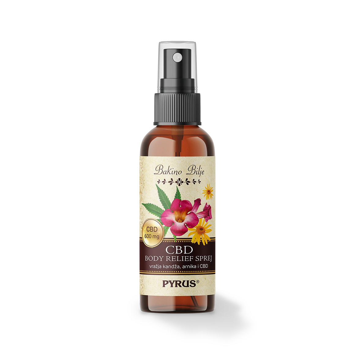 CBD body relief sprej - CBD, arnika, vražja kandža