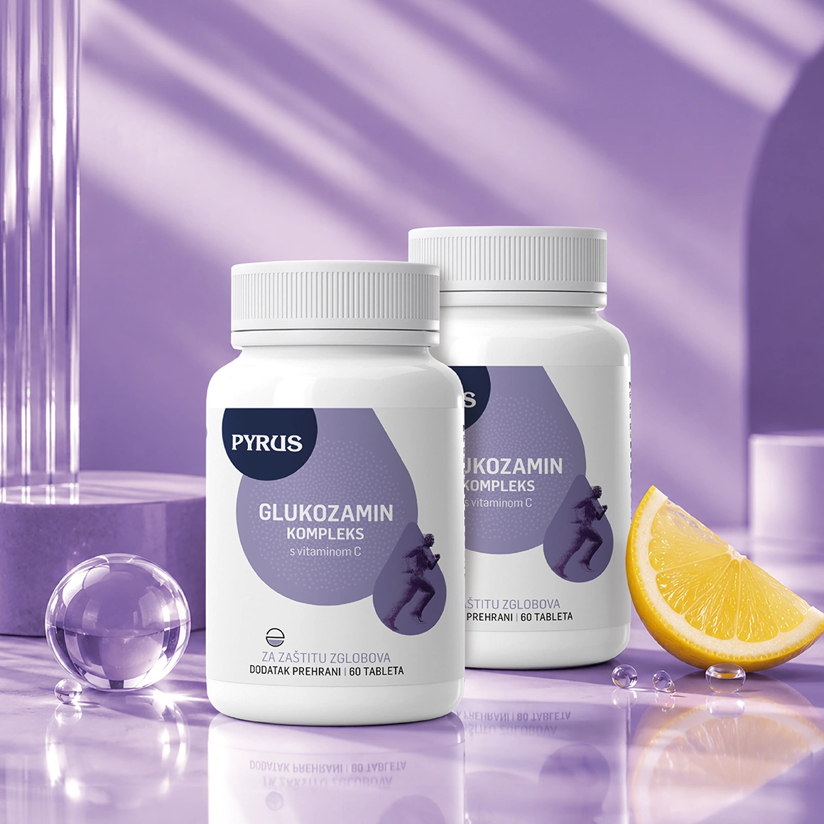 Glukozamin kompleks s vitaminom C (2 kom u setu) - glukozamin + kondroitin + vitamin C