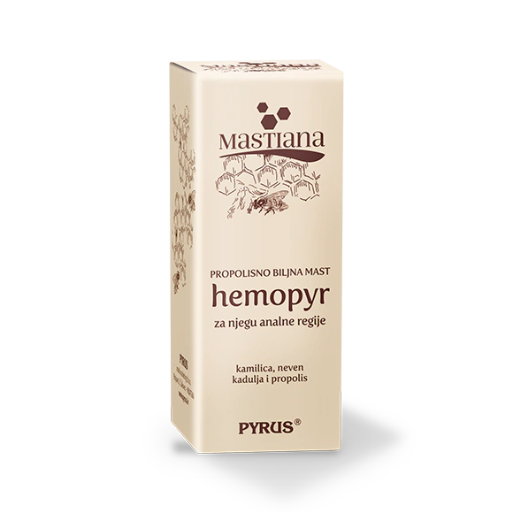 HEMOPYR propolisno biljna mast za njegu analne regije - kutija