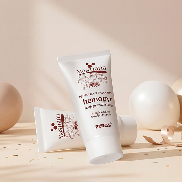 HEMOPYR propolisno biljna mast za njegu analne regije 50ml (2 kom u set)