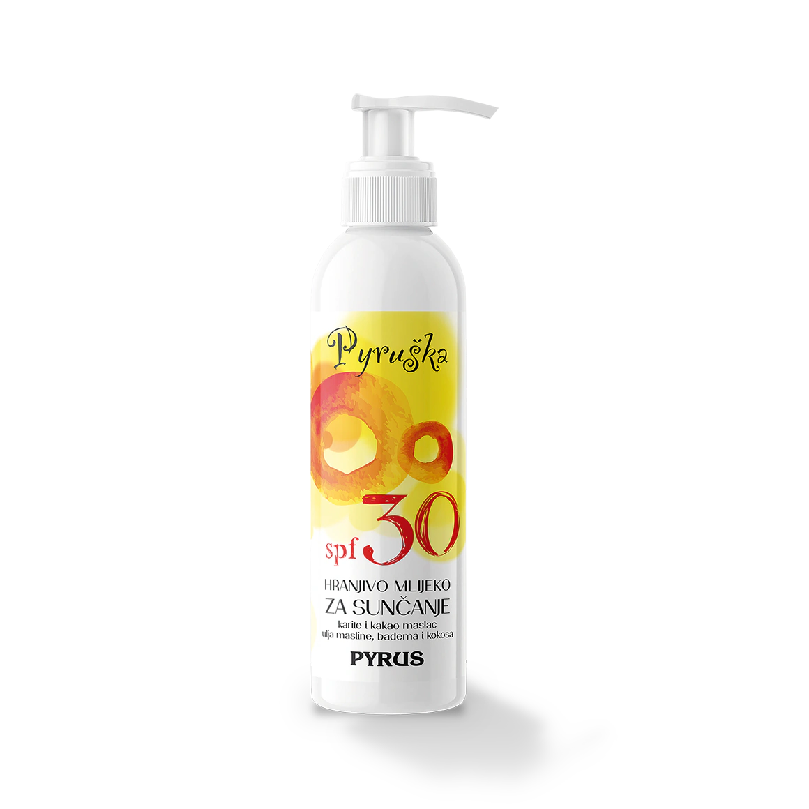 Hranjivo mlijeko za sunčanje SPF 30 - karite i kakao maslac, ulja masline, badema i kokosa