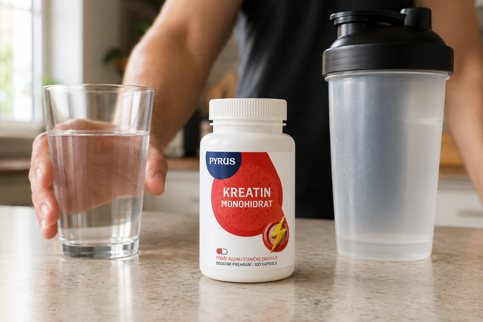 Kreatin monohidrat, 100 cps - fotografija 2