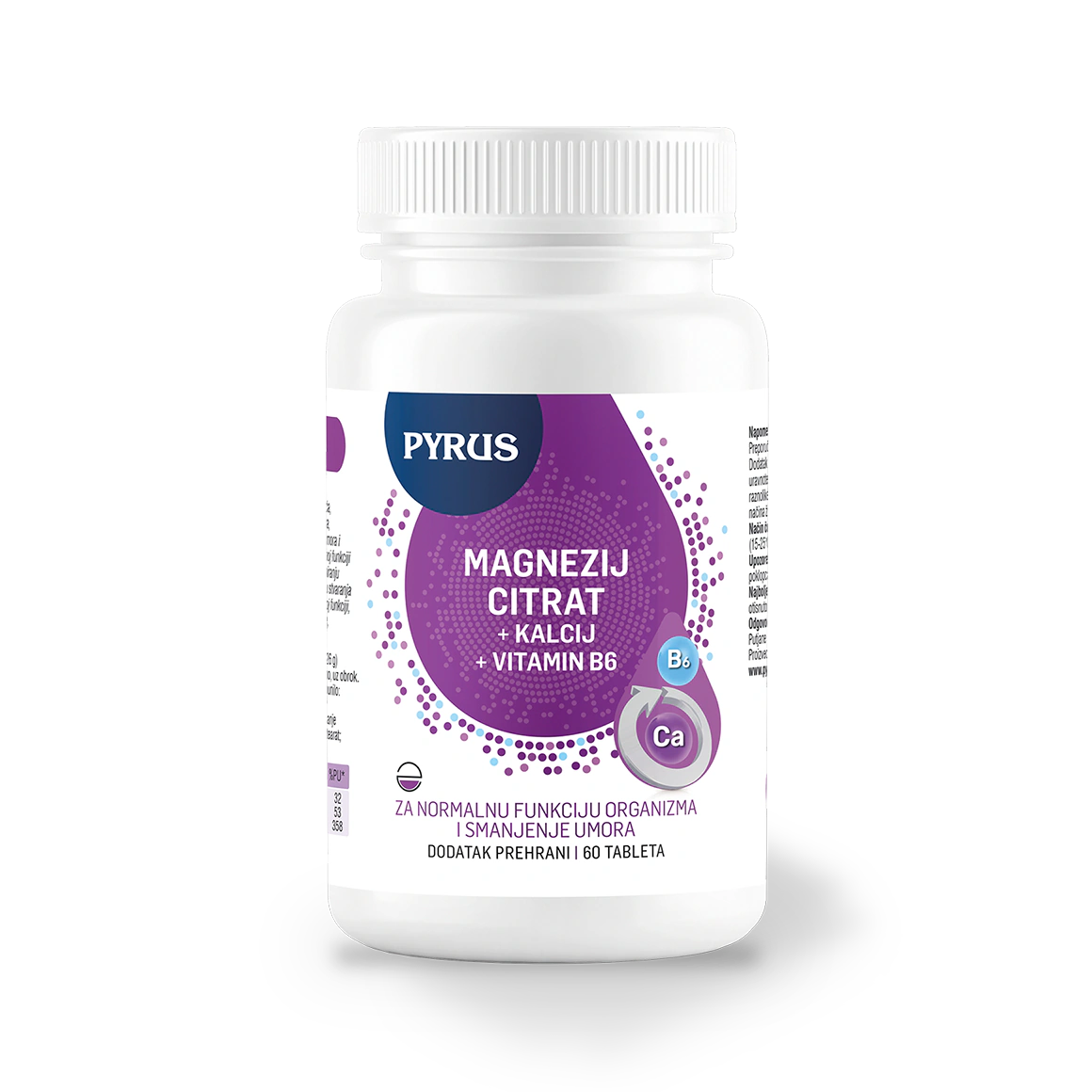 Magnezij citrat + kalcij + vitamin B6 - za normalnu funkciju organizma i smanjenje umora
