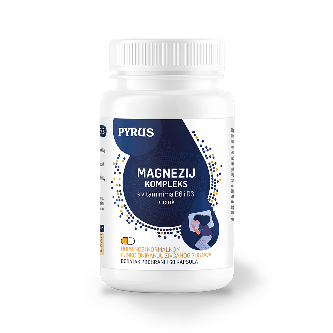 Magnezij kompleks - magnezij bisglicinat, cink, B6, vitamin D3