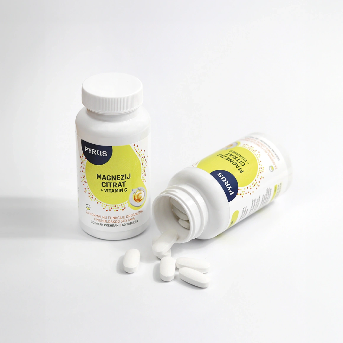 Magnezij + vitamin C, 60 tbl (2 kom u setu) - magnezijev citrat