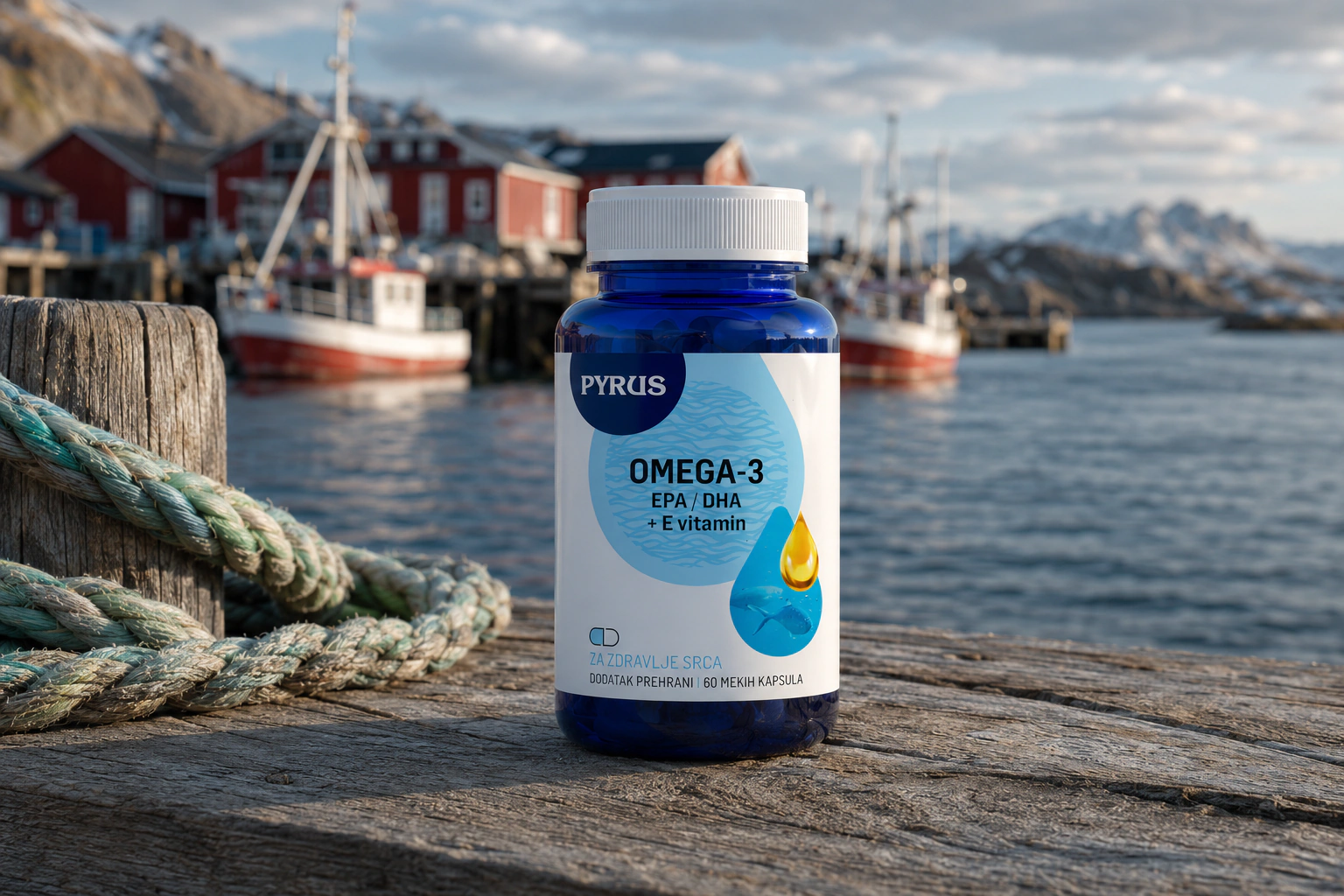 Omega-3 EPA/DHA + E vitamin, 1000 mg - fotografija 1