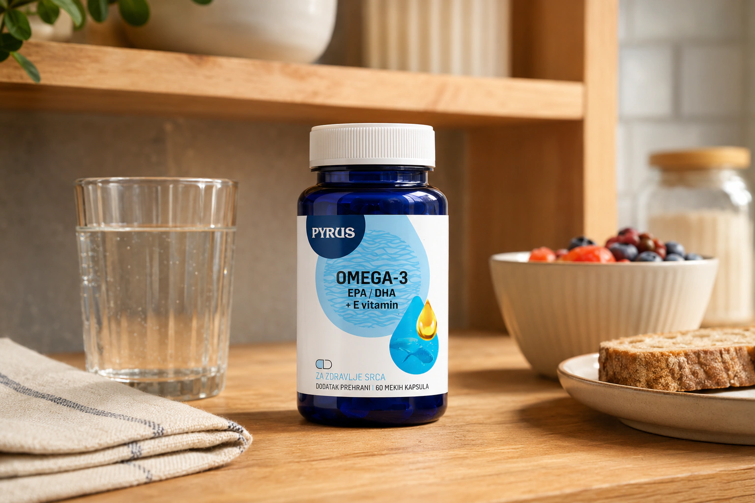 Omega-3 EPA/DHA + E vitamin, 1000 mg - fotografija 2