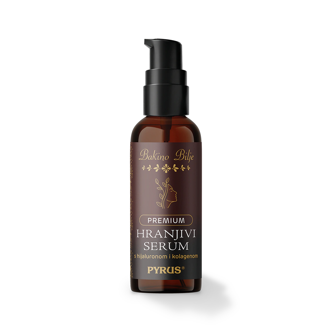 Premium hranjivi serum za lice - s hijaluronskom kiselinom, kolagenom, ceramidima, uljem smilja, ginkgom, i aloe verom