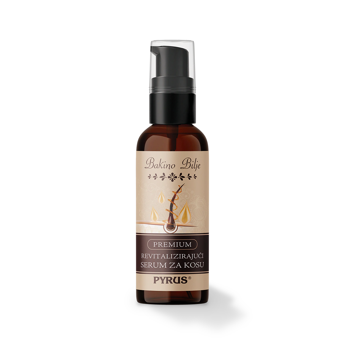 Premium revitalizirajući serum za kosu - keratin, pro-vitamin B5, kana, kopriva, zob, kurkuma, hmelj
