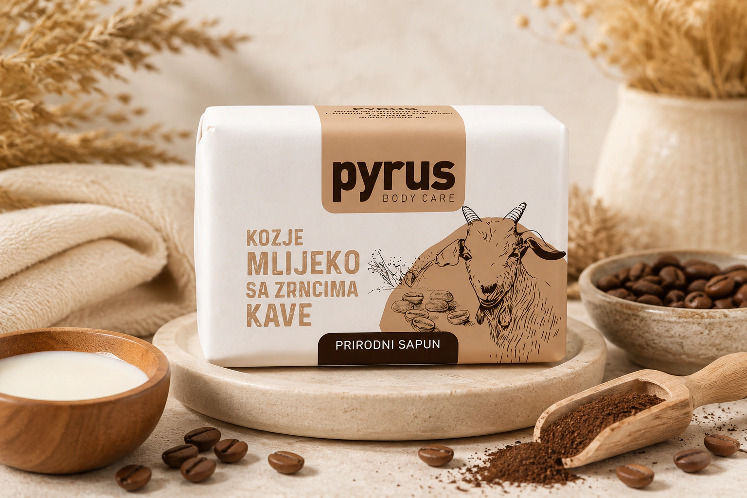 Sapun kozje mlijeko sa zrncima kave - fotografija 1