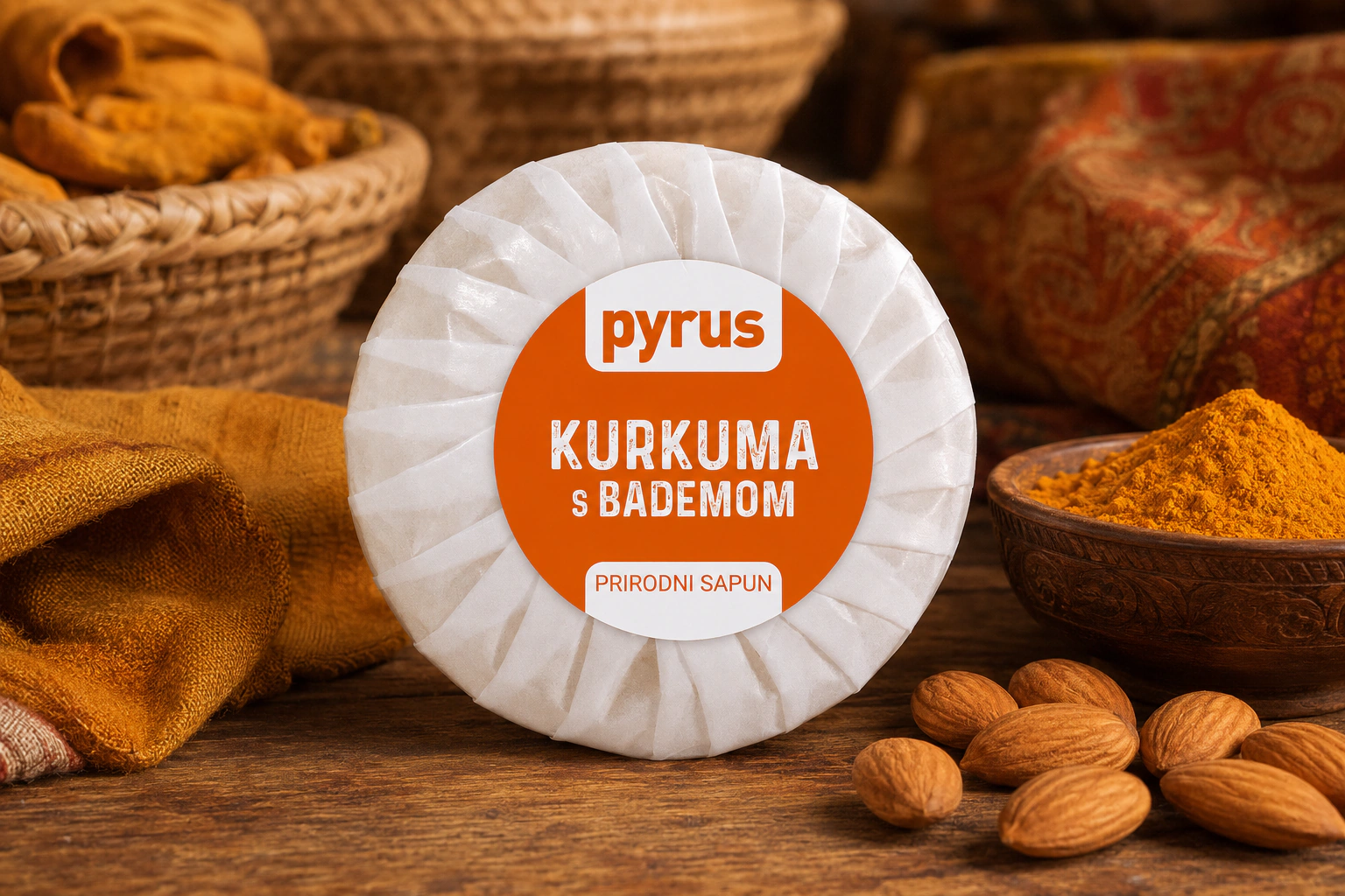 Sapun kurkuma s bademom - fotografija 1