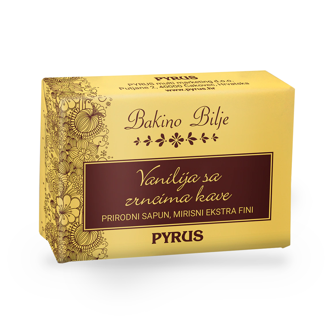 Sapun Vanilija & zrnca kave 100 g - prirodni sapun, mirisni, ekstra fini