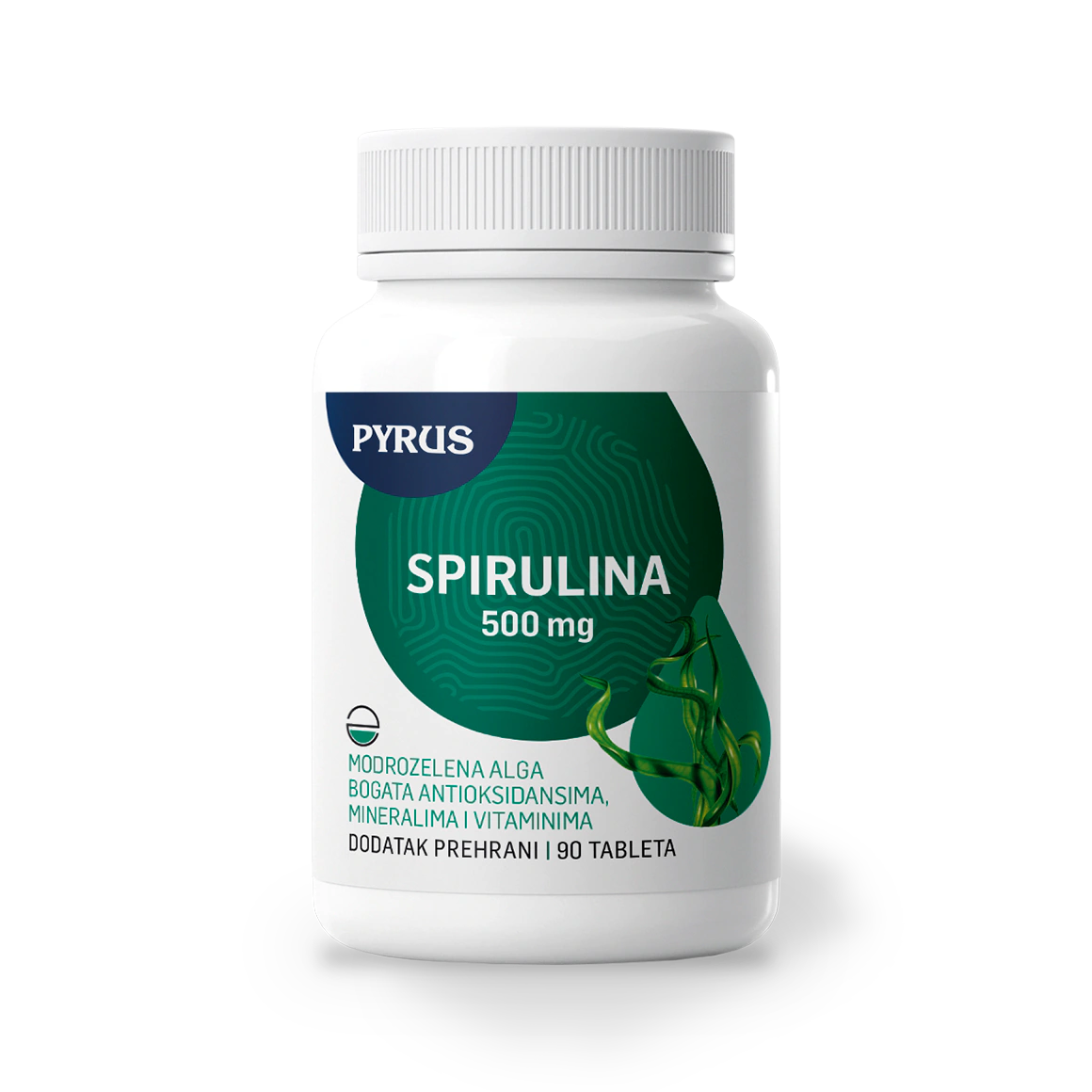 Spirulina 500 mg - drevna modrozelena mikroalga bogata antioksidansima, mineralima i vitaminima