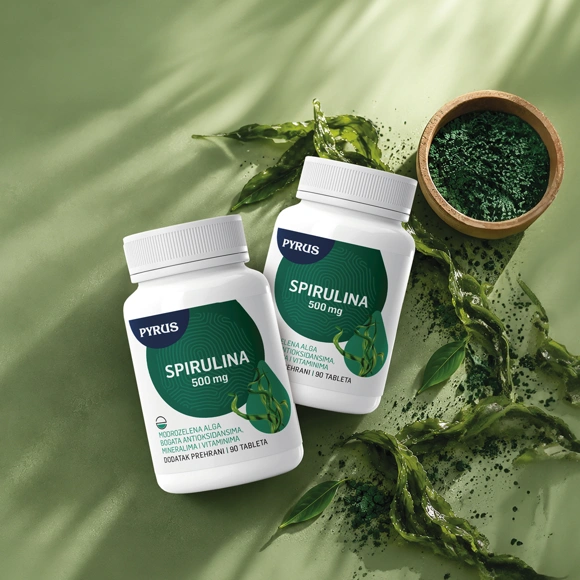 Spirulina 500 mg, 90 tbl (2 kom u setu)