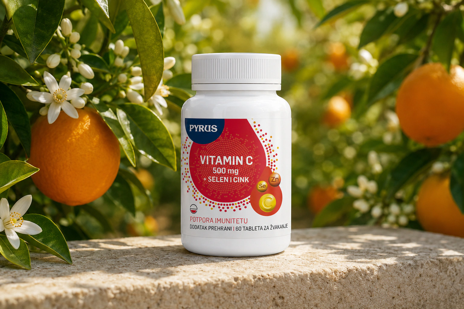 Vitamin C 500 mg + selen i cink - fotografija 1