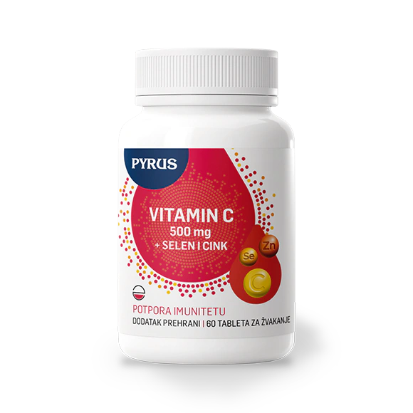 Vitamin C 500 mg + selen i cink