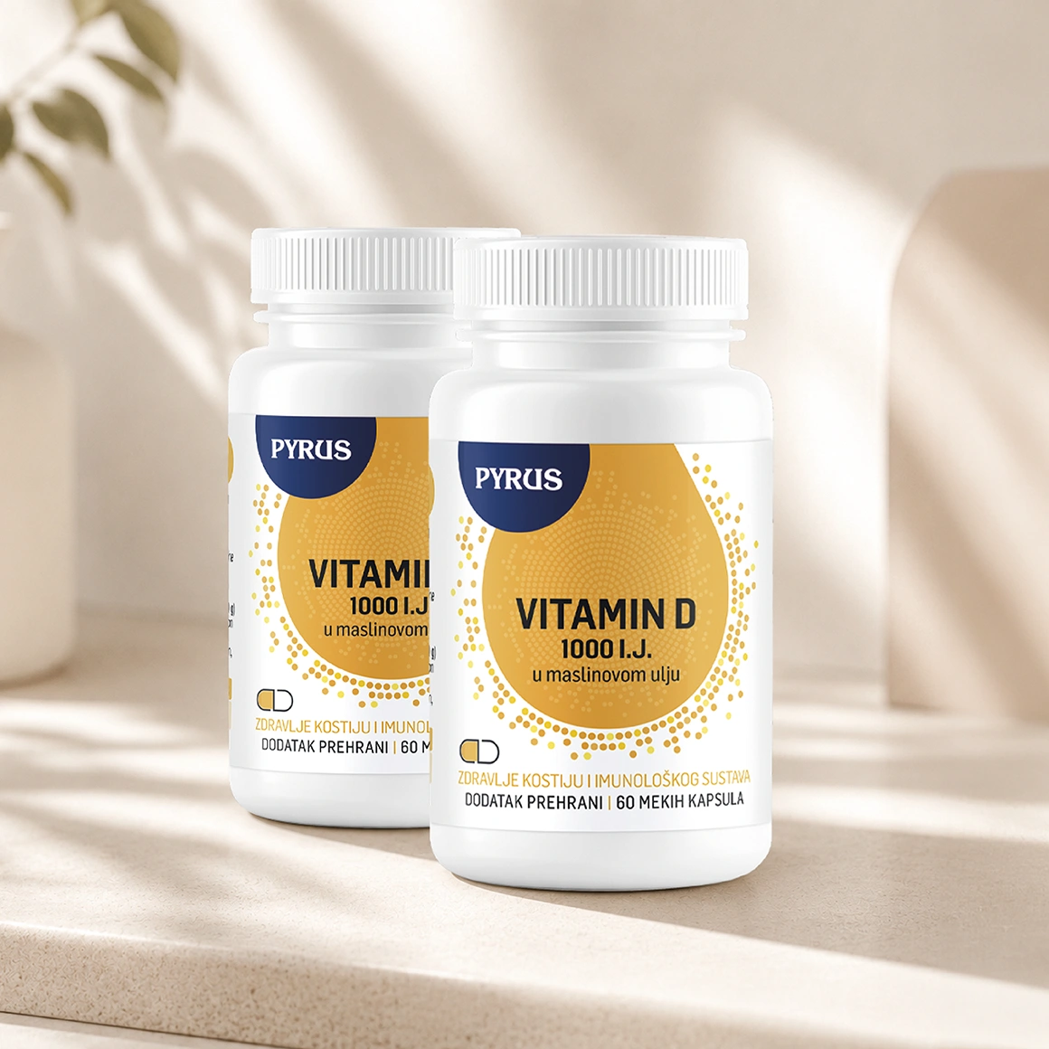 Vitamin D 1000 I.J. (2 kom u setu) - za zdravlje kostiju i imunološkog sustava